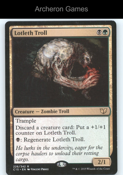 Lotleth Troll 226 R MTG Card Commander 2015