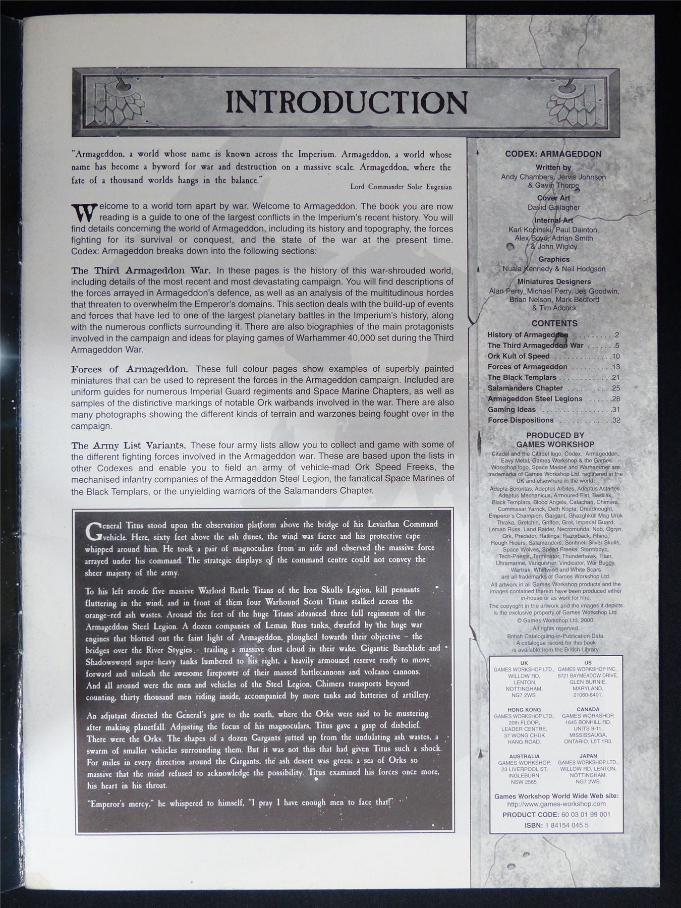 Armageddon 3rd Edition 2000 Softback - Warhammer 40K #1PH
