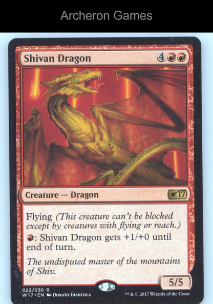 Shivan Dragon 22 R MTG Card Welcome Deck 2017