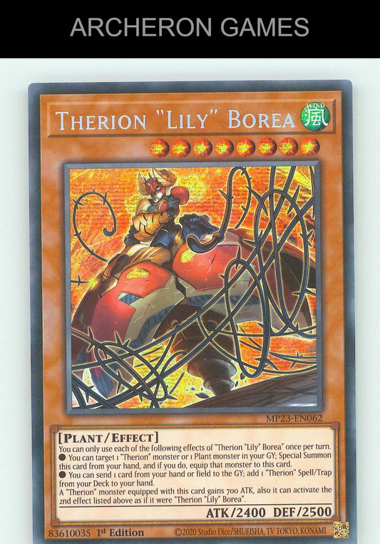 Therion "Lily" Borea SEC YUGIOH Card