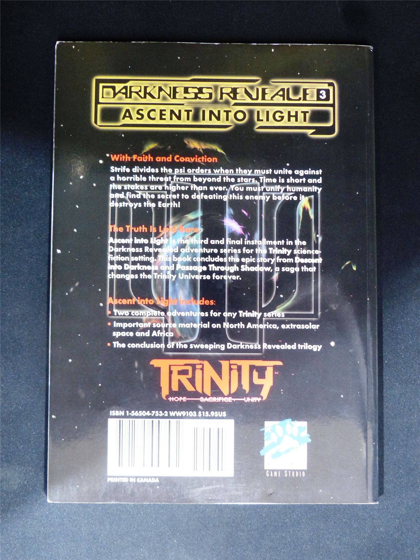 Darkness Reveald 3: Ascent into Light WW9103 - White Wolf Roleplay Softback #2UY