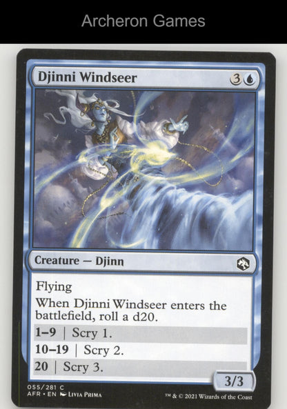 Djinni Windseer 55 C MTG Card Adventures in the Forgotten Realms