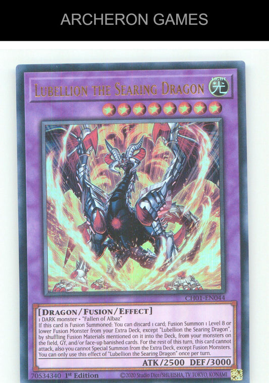 Lubellion the Searing Dragon UR YUGIOH Card 1st Edition
