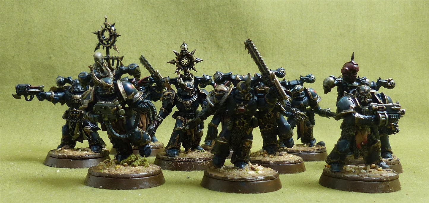 Legionaries with upgrade painted - Night Lords - Warhammer 40K #2NP