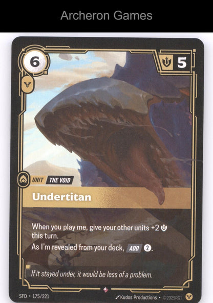 Undertitan SFD 175/221 R  Card Spiritforged