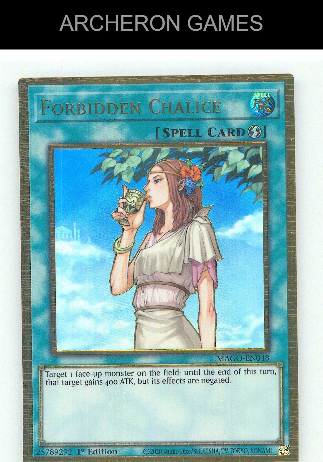 Forbidden Chalice Premium Gold Rare YUGIOH Card 1st Edition