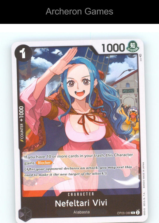 Nefeltari Vivi OP05-086 R One Piece Card NM/EX+ Foil
