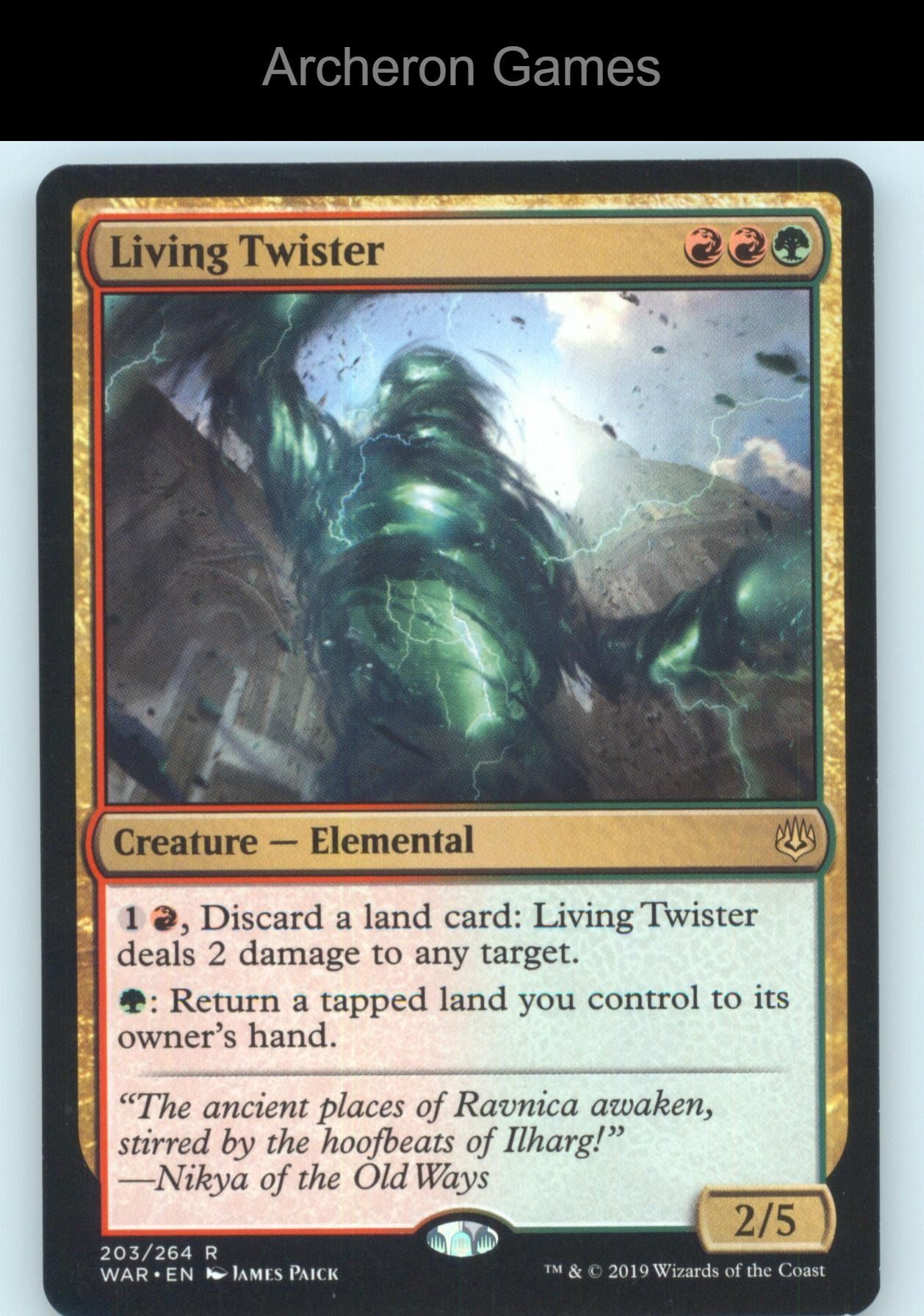 Living Twister 203 R MTG Card War of the Spark