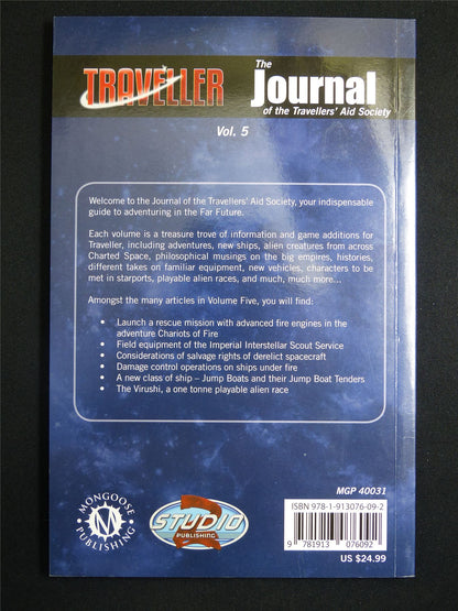 The Journal of the Travellers' Aid Society volume 5 - Mongoose Publishing Roleplay Softback #2WE
