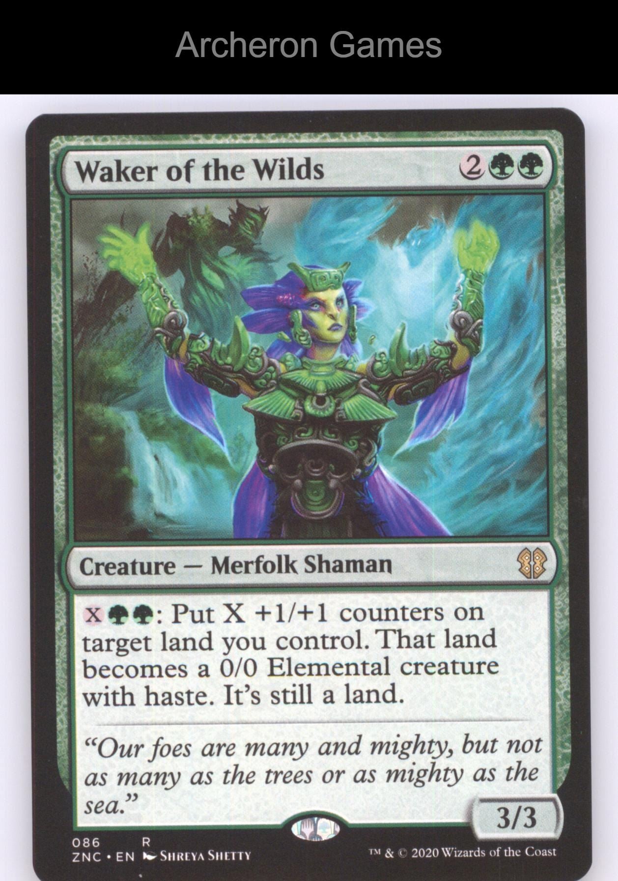 Waker of the Wilds 86 R MTG Card Commander: Zendikar Rising