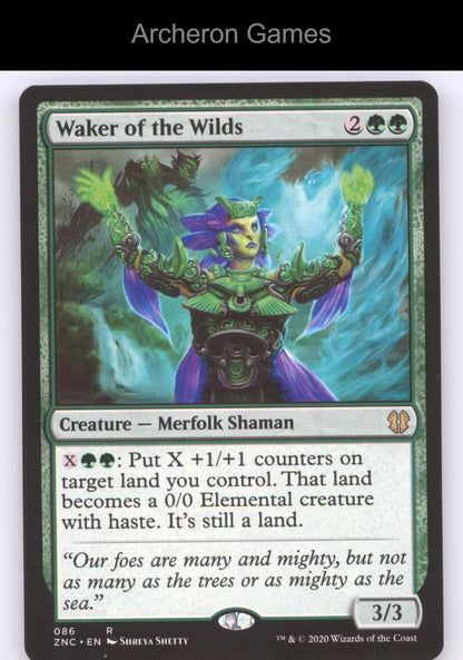 Waker of the Wilds 86 R MTG Card Commander: Zendikar Rising