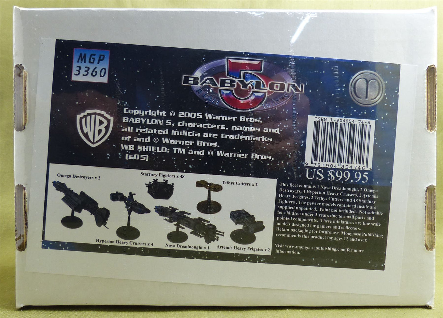 Classic Metal Earth Alliance sealed box set - Babylon 5: Call to Arms Miniatures #2LZ