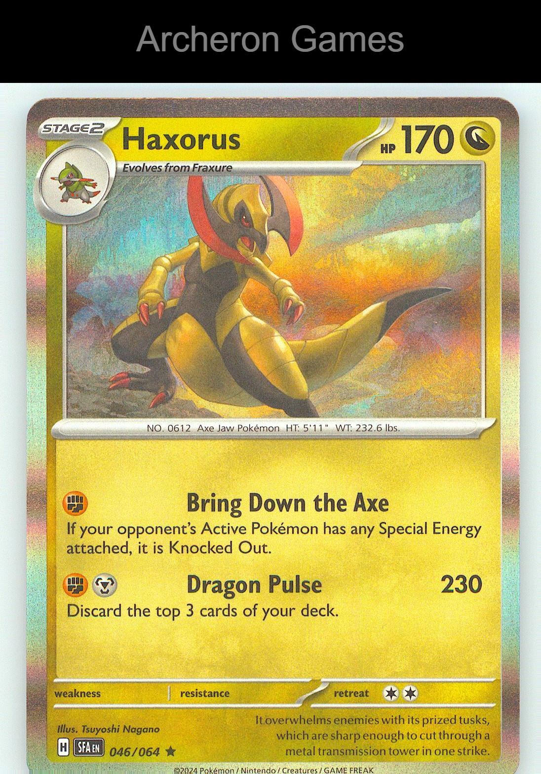 Pokemon Card Haxorus SFA 046/064 R Shrouded Fable Holo