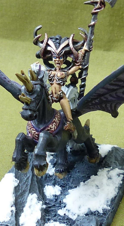 Morathi on Dark Pegasus painted - Warhammer AoS #WX