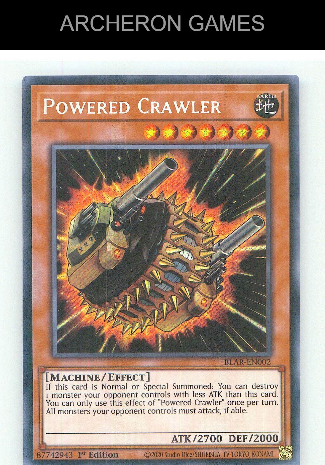 Powered Crawler SEC YUGIOH Card 1st Edition