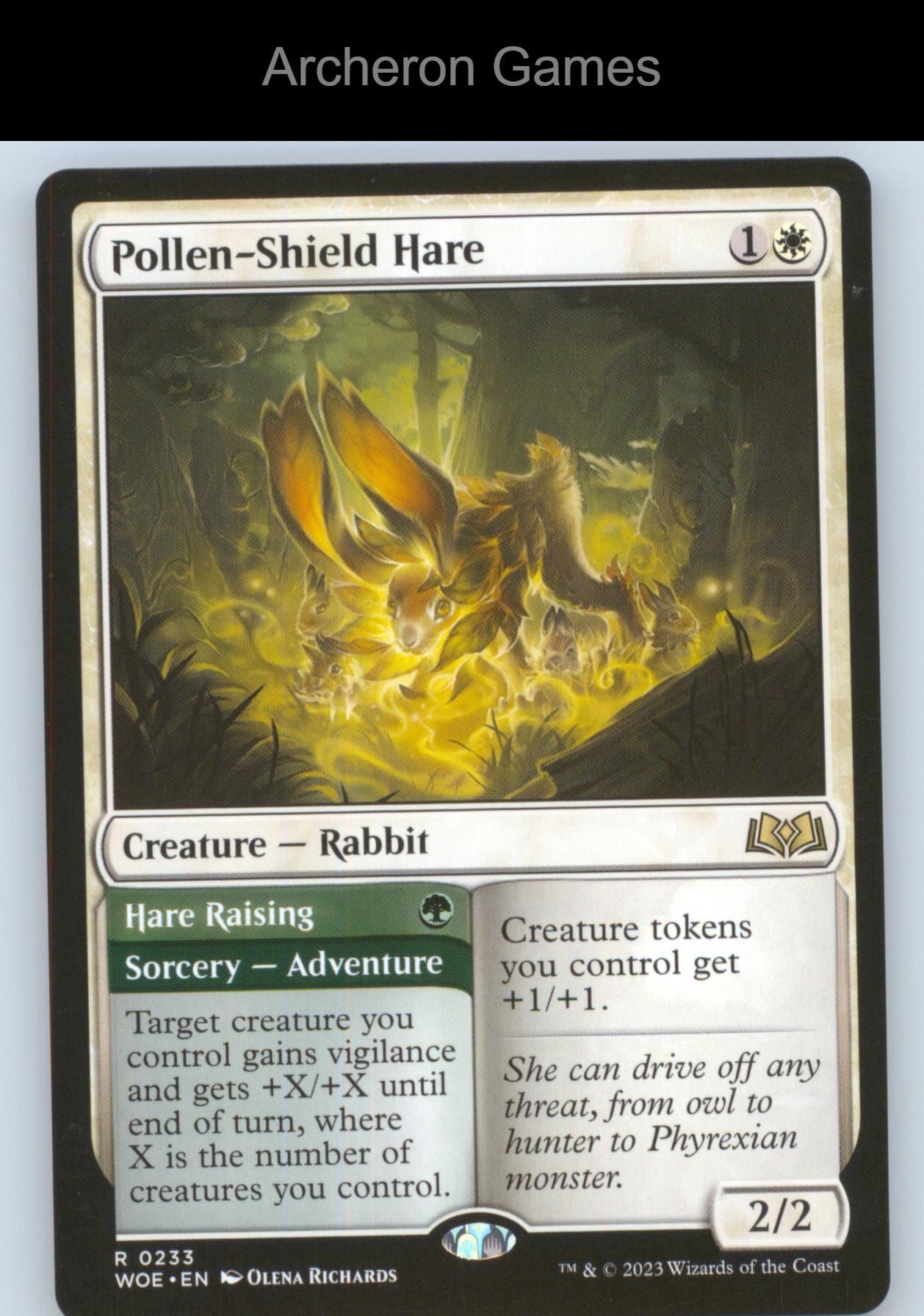 Pollen-Shield Hare 233 R MTG Card Promo Pack: Wilds of Eldraine