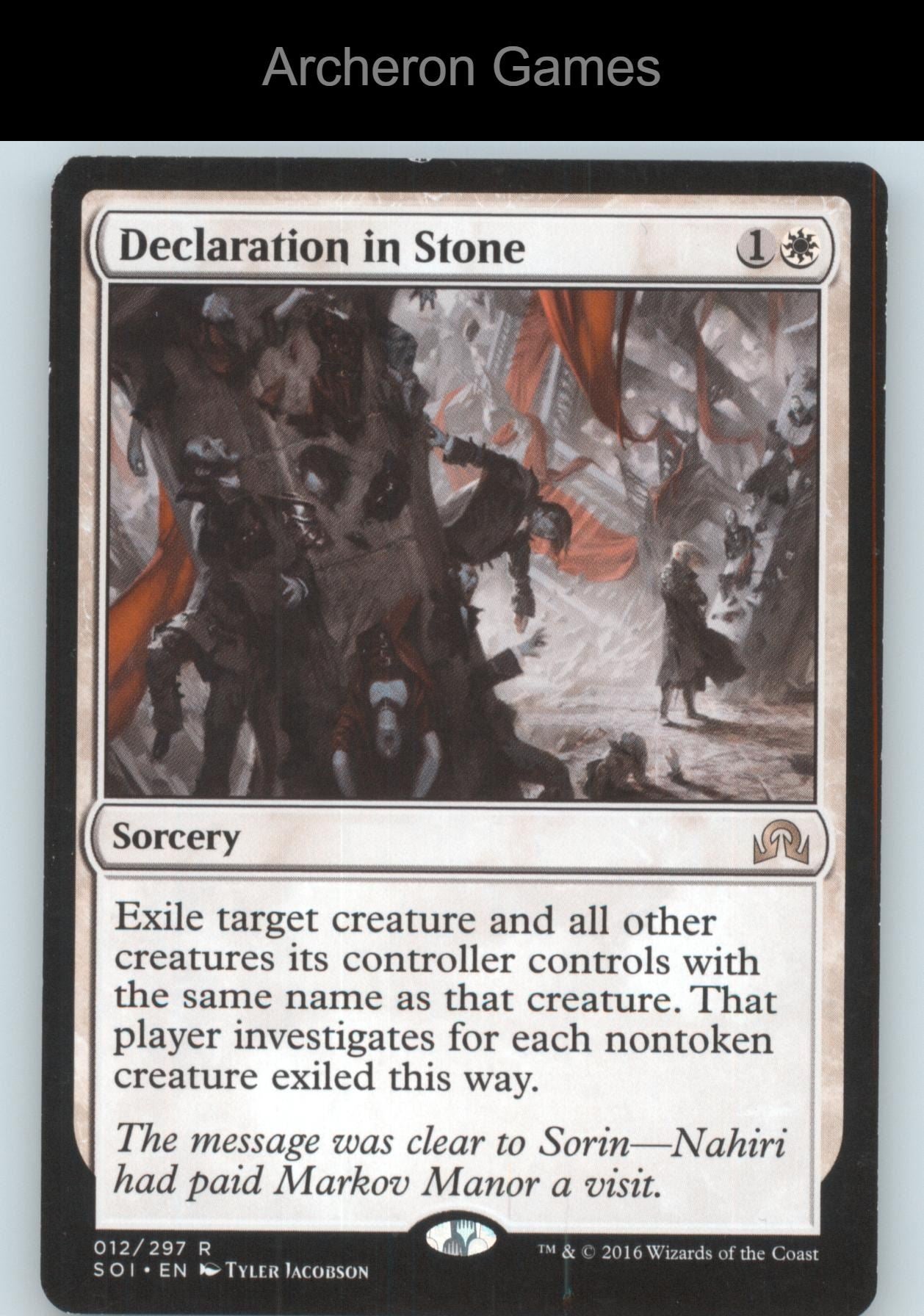 Declaration in Stone 12 R MTG Card Shadows over Innistrad