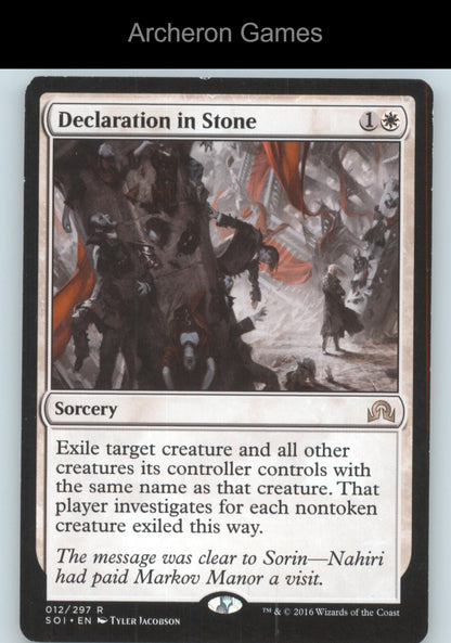 Declaration in Stone 12 R MTG Card Shadows over Innistrad