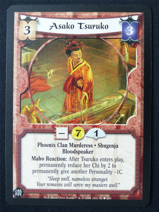 Asako Tsuruko - WoE - Legend of the Five Rings L5R Card #109