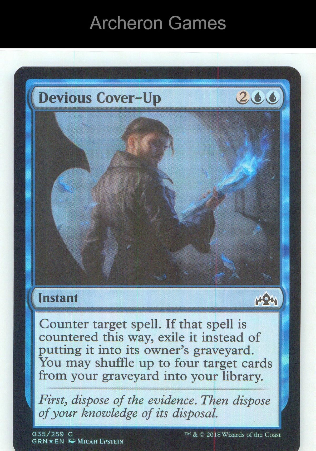 Devious Cover-Up GRN 35 C MTG Card NM/EX+ Foil