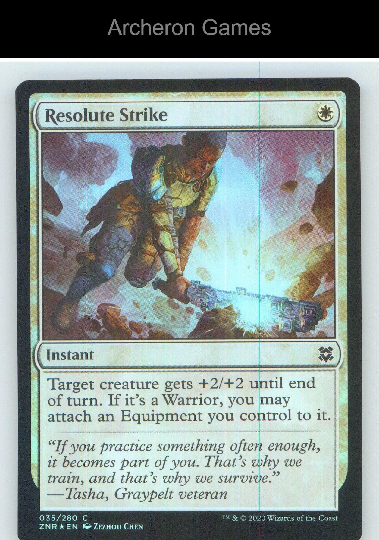 Resolute Strike ZNR 35 C MTG Card NM/EX+ Foil