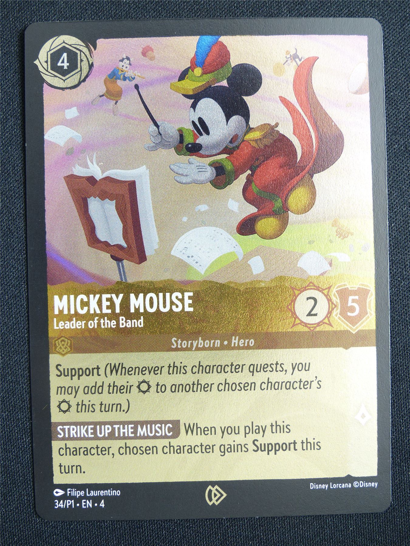 Mickey Mouse Leader of the Band 34/P1 Foil - Lorcana Card #13E
