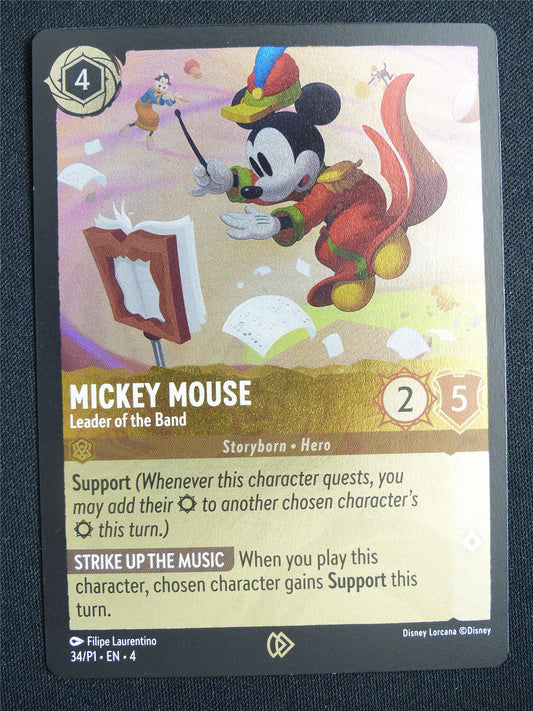 Mickey Mouse Leader of the Band 34/P1 Foil - Lorcana Card #13E