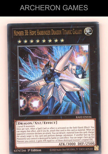 Number 38: Hope Harbinger Dragon Titanic Galaxy (UR) Ultra Rare YUGIOH Card