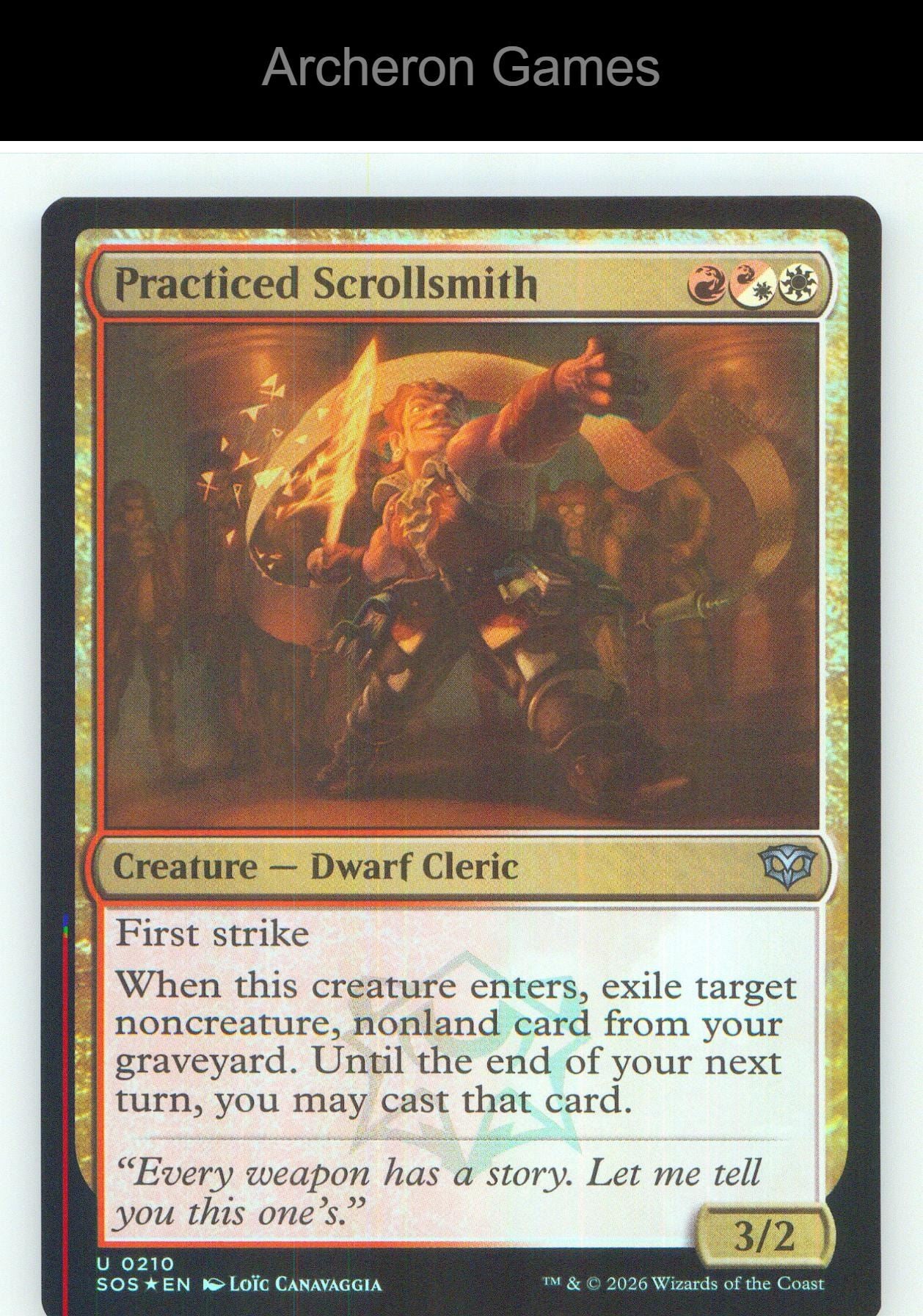 Practiced Scrollsmith SOS 210 UC MTG Card NM/EX+ Foil