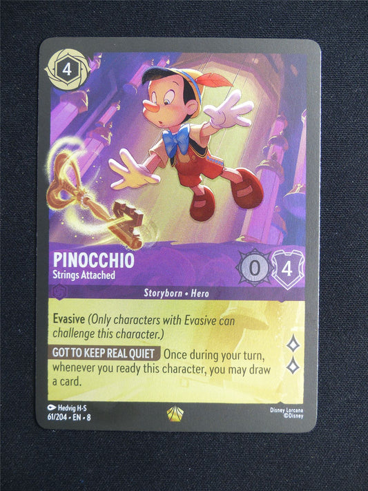 Pinocchio Strings Attached 61/204 Foil - Lorcana Card #1ZN