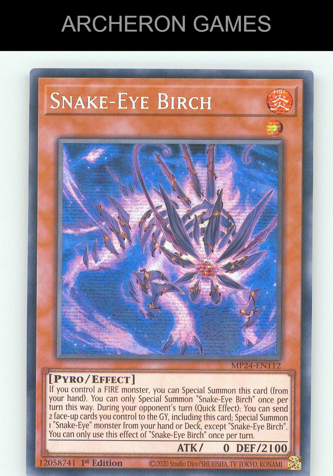 Snake-Eye Birch SEC YUGIOH Card