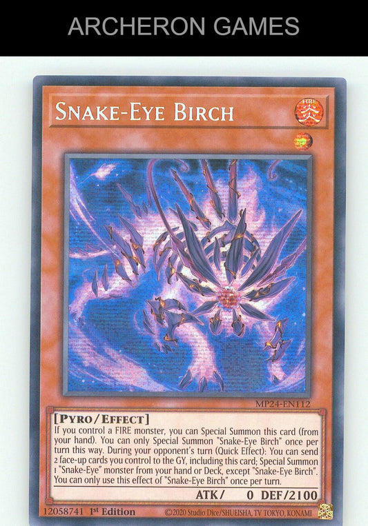 Snake-Eye Birch SEC YUGIOH Card