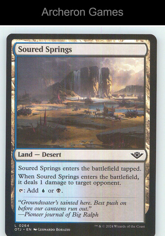 Soured Springs OTJ 264 Land MTG Card NM/EX+