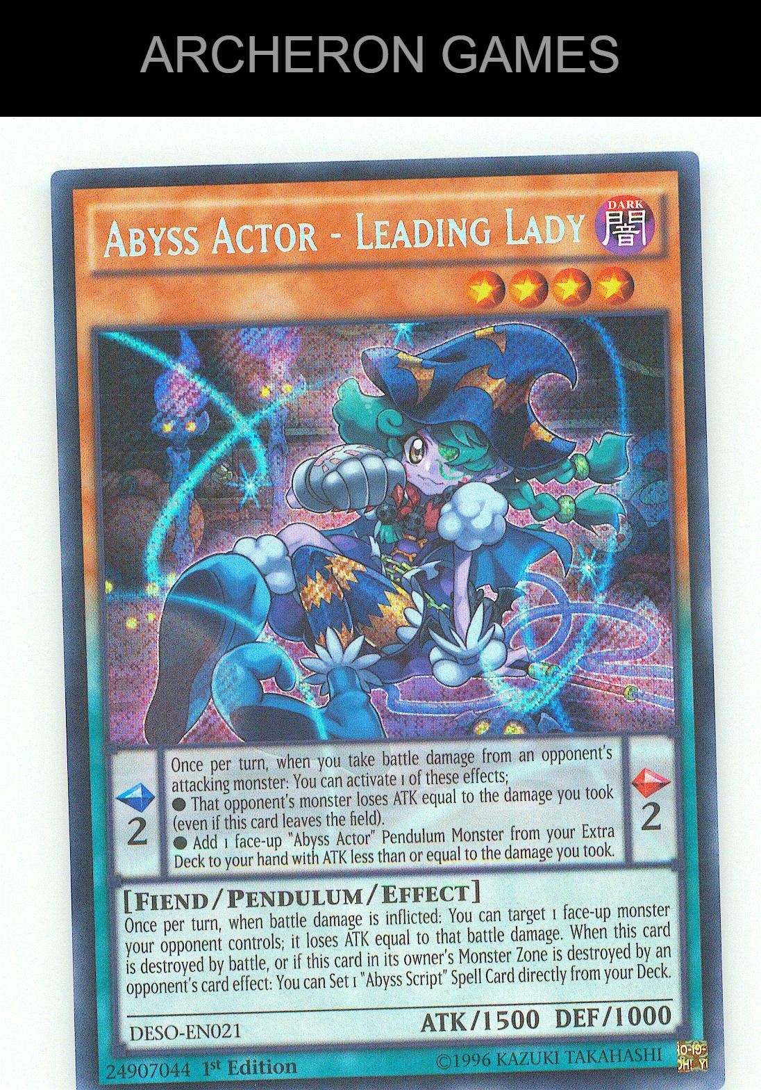 Abyss Actor - Leading Lady SEC YUGIOH Card 1st Edition
