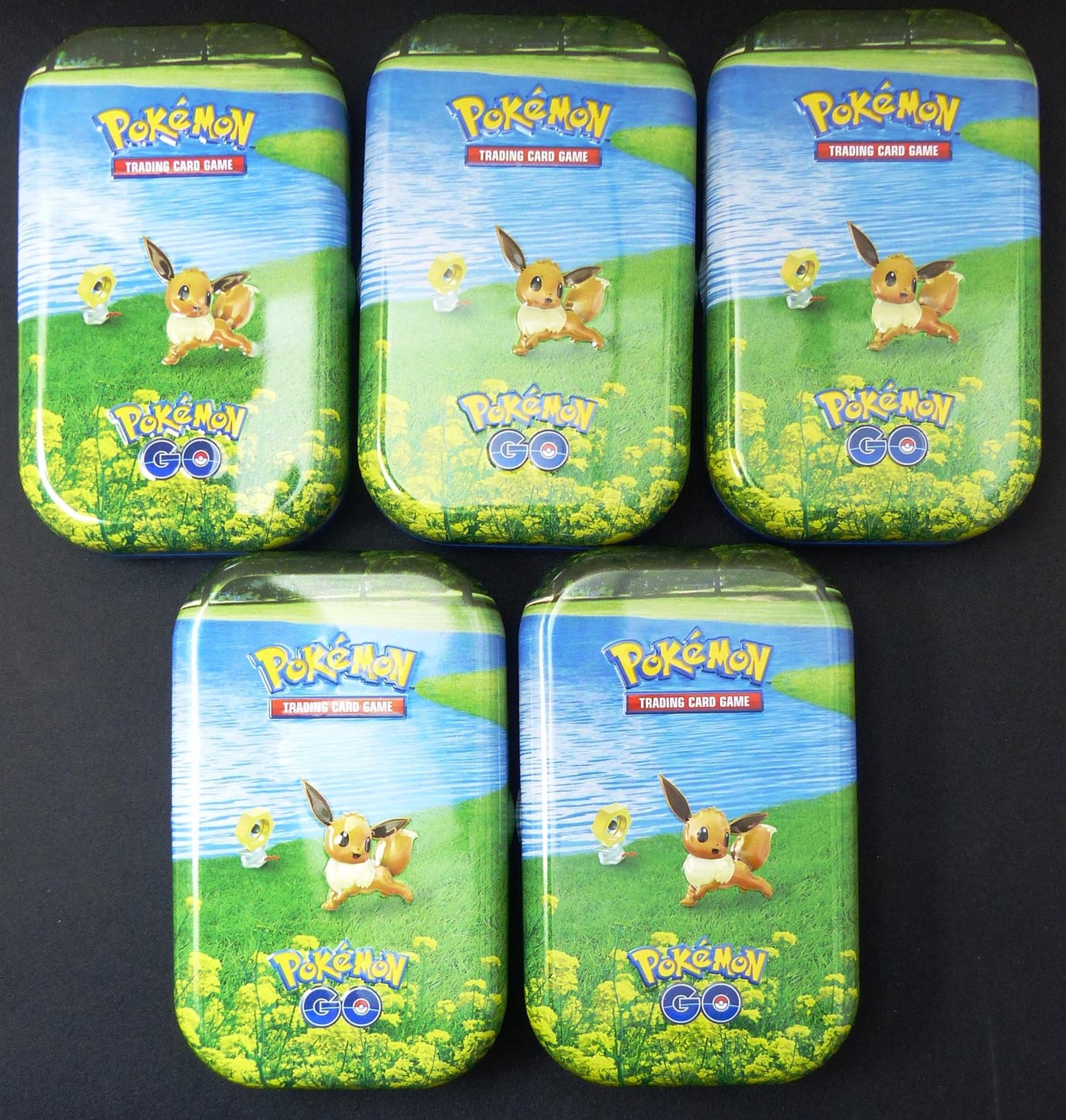Bundle of 5 Empty Mini Tins - Eevee Pokemon Go