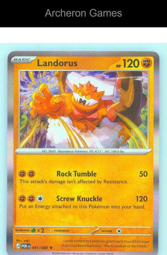 Pokemon Card Landorus ME03 041/088 R Perfect Order Holo
