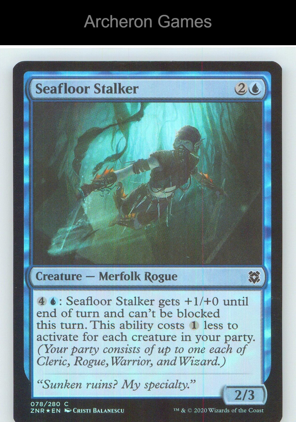 Seafloor Stalker ZNR 78 C MTG Card NM/EX+ Foil