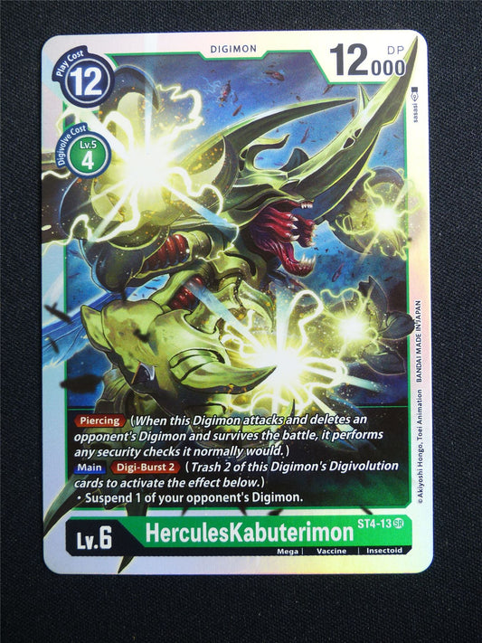 HerculesKabuterimon ST4-13 SR Foil - Digimon Card #4LD