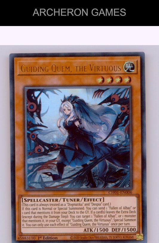 Guiding Quem, the Virtuous Ultra Rare YUGIOH Card 1st Edition