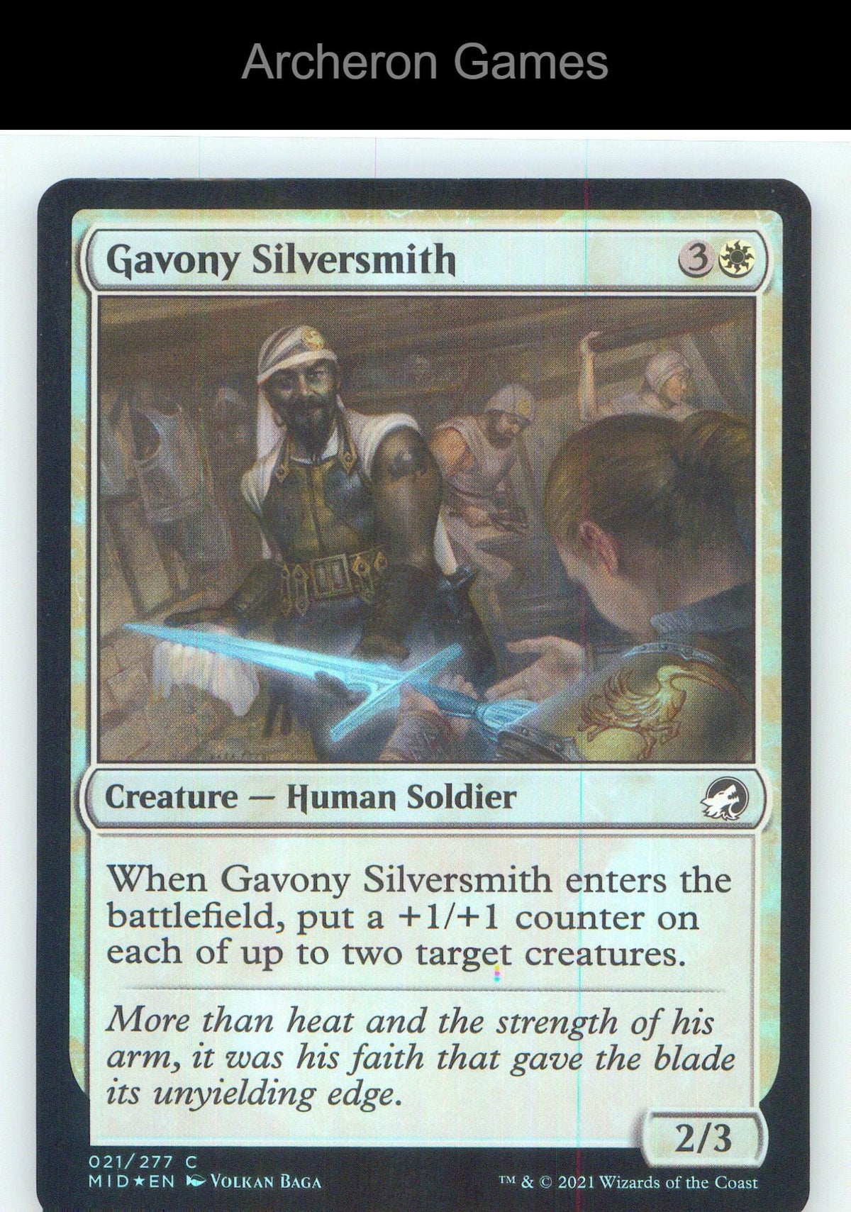 Gavony Silversmith MID 21 C MTG Card NM/EX+ Foil