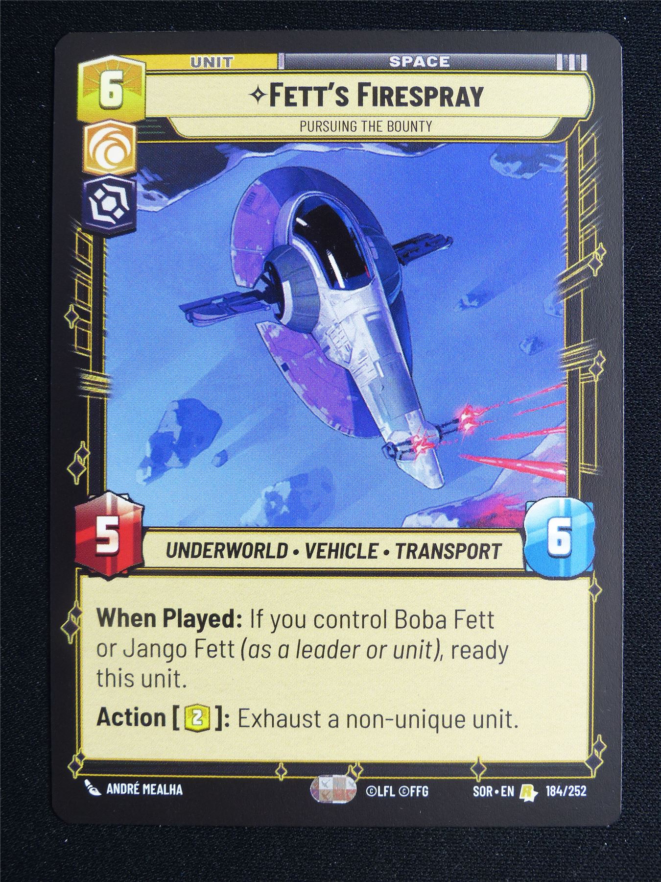 Fett's Firespray 184/252 - Star Wars Unlimited Card #3UO