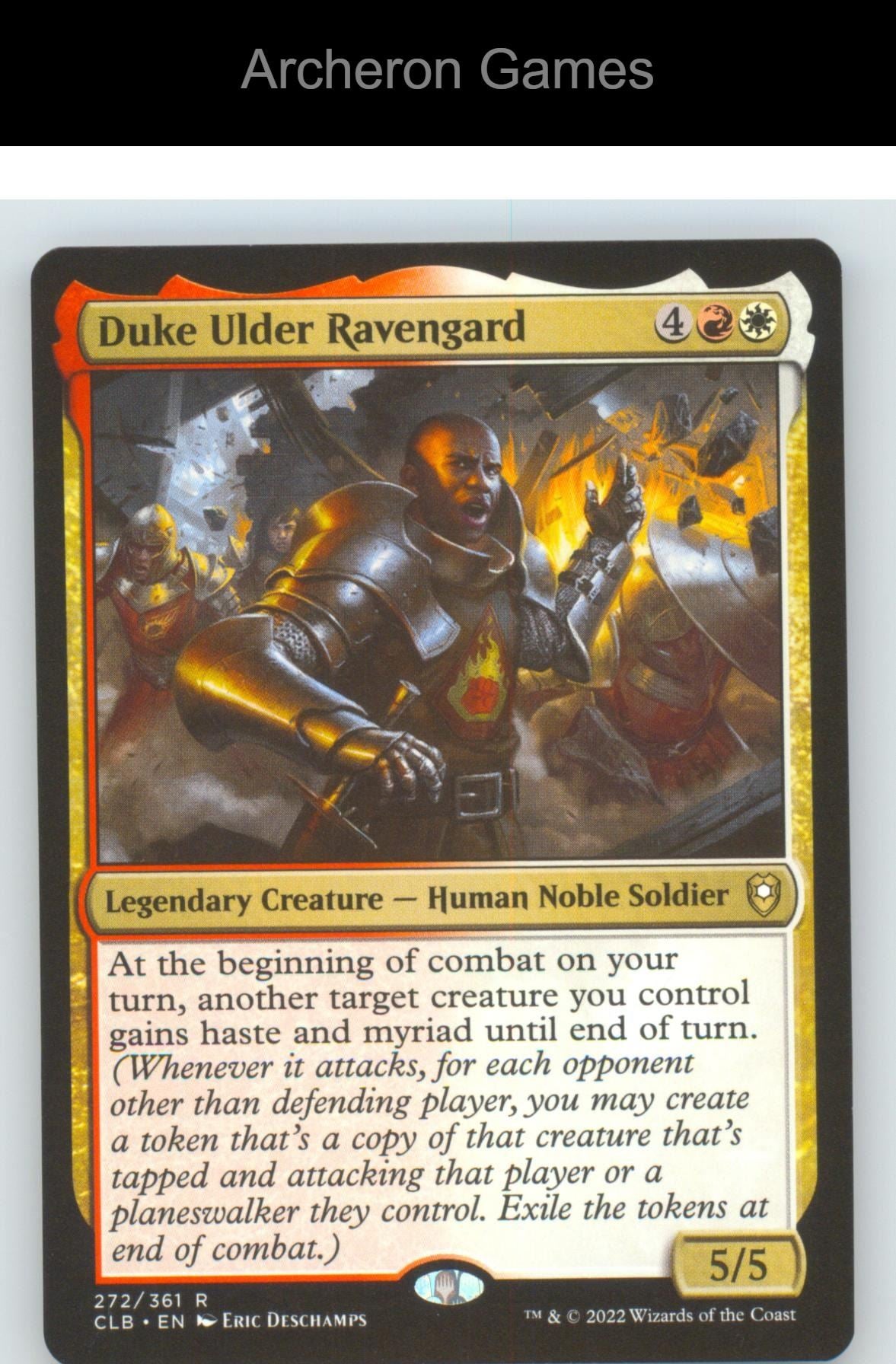 Duke Ulder Ravengard CLB 272 R MTG Card NM/EX+