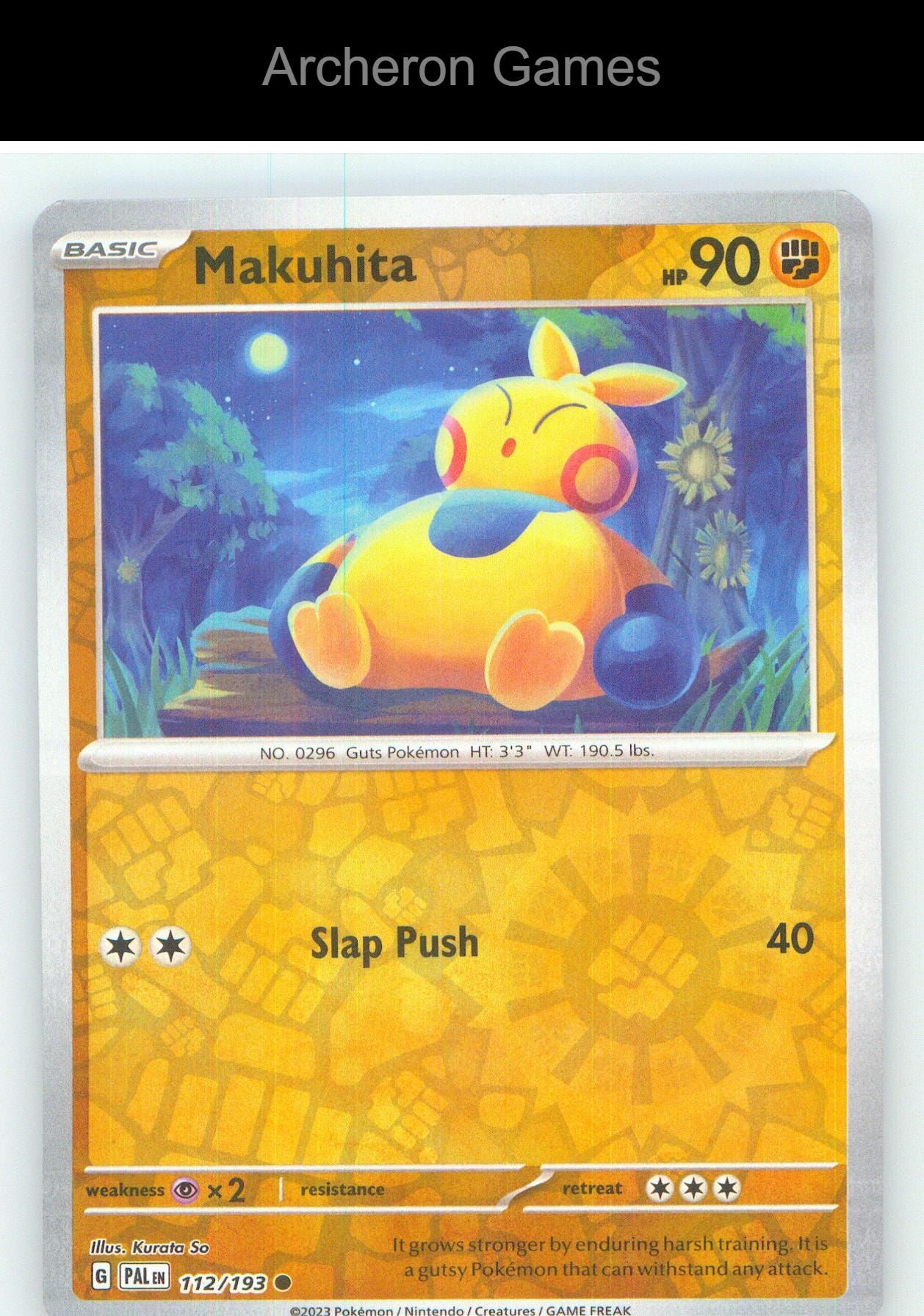 Pokemon Card Makuhita PAL 112/193 C Paldea Evolved Reverse Holo
