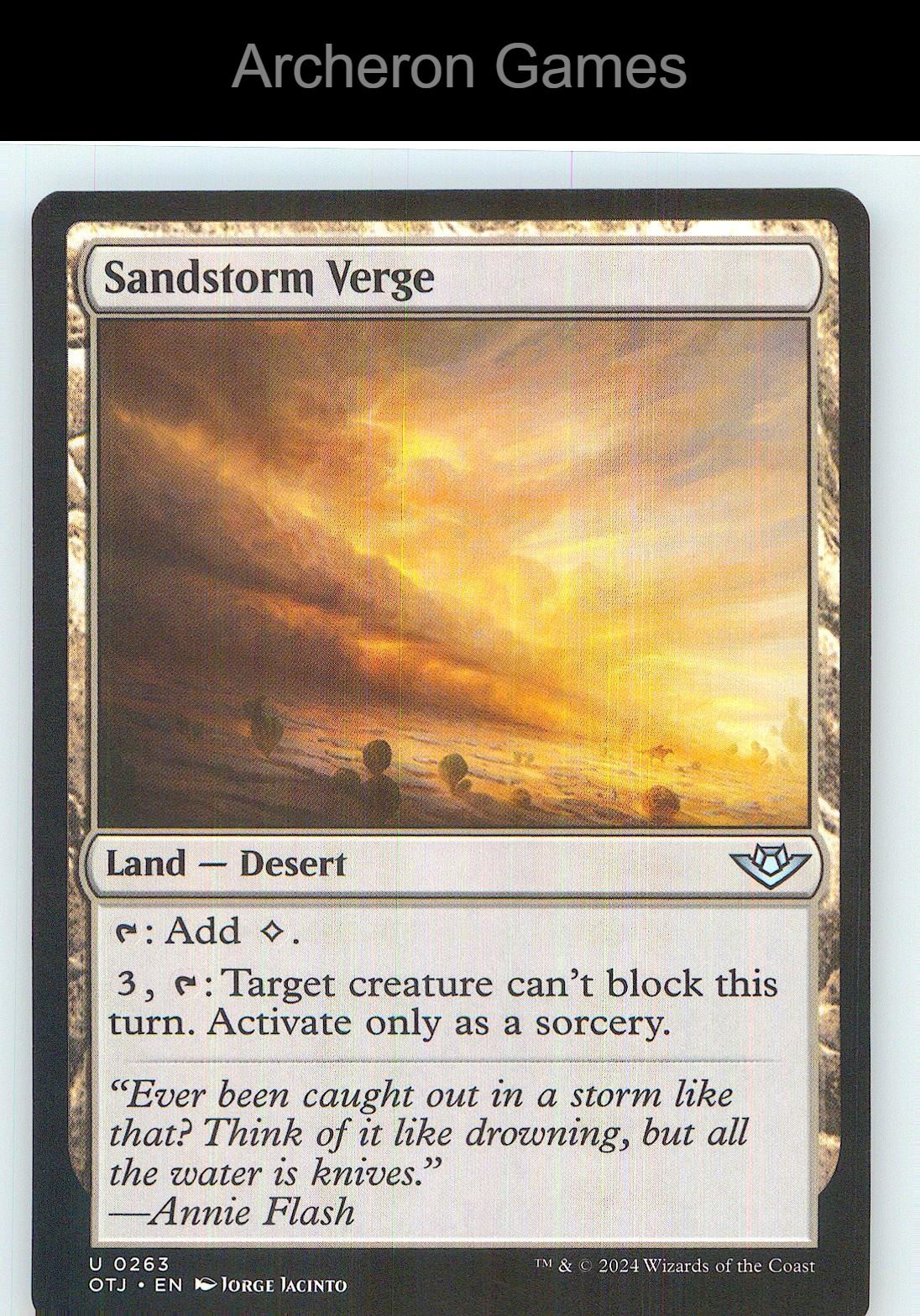 Sandstorm Verge OTJ 263 UC MTG Card NM/EX+