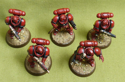 Intercessor Squad set of 5 painted - Blood Angels - Warhammer 40K #5C