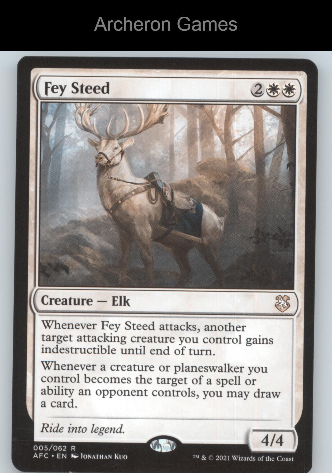 Fey Steed 5 R MTG Card Commander: Adventures in the Forgotten Realms