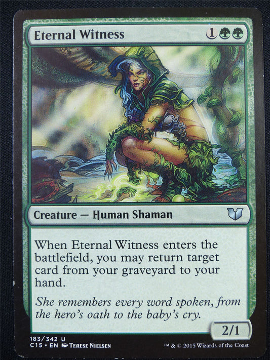 Eternal Witness played - C15 - Mtg Card #39T