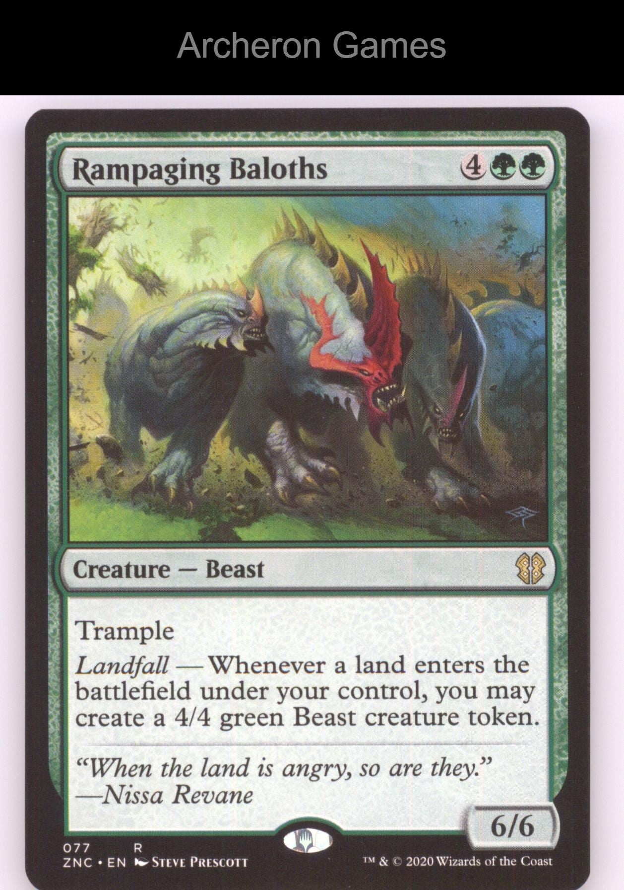 Rampaging Baloths 77 R MTG Card Commander: Zendikar Rising