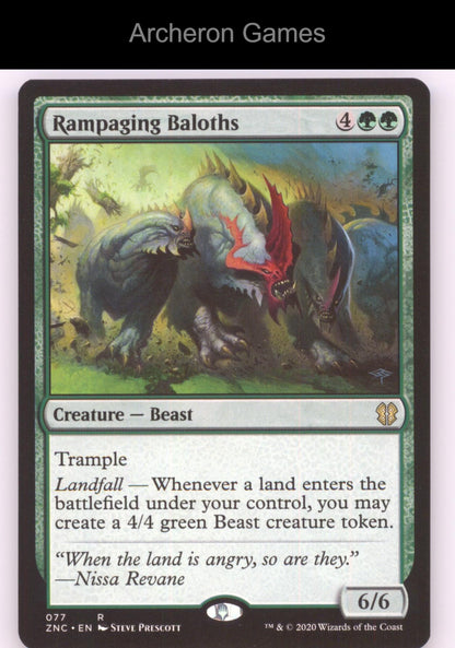 Rampaging Baloths 77 R MTG Card Commander: Zendikar Rising