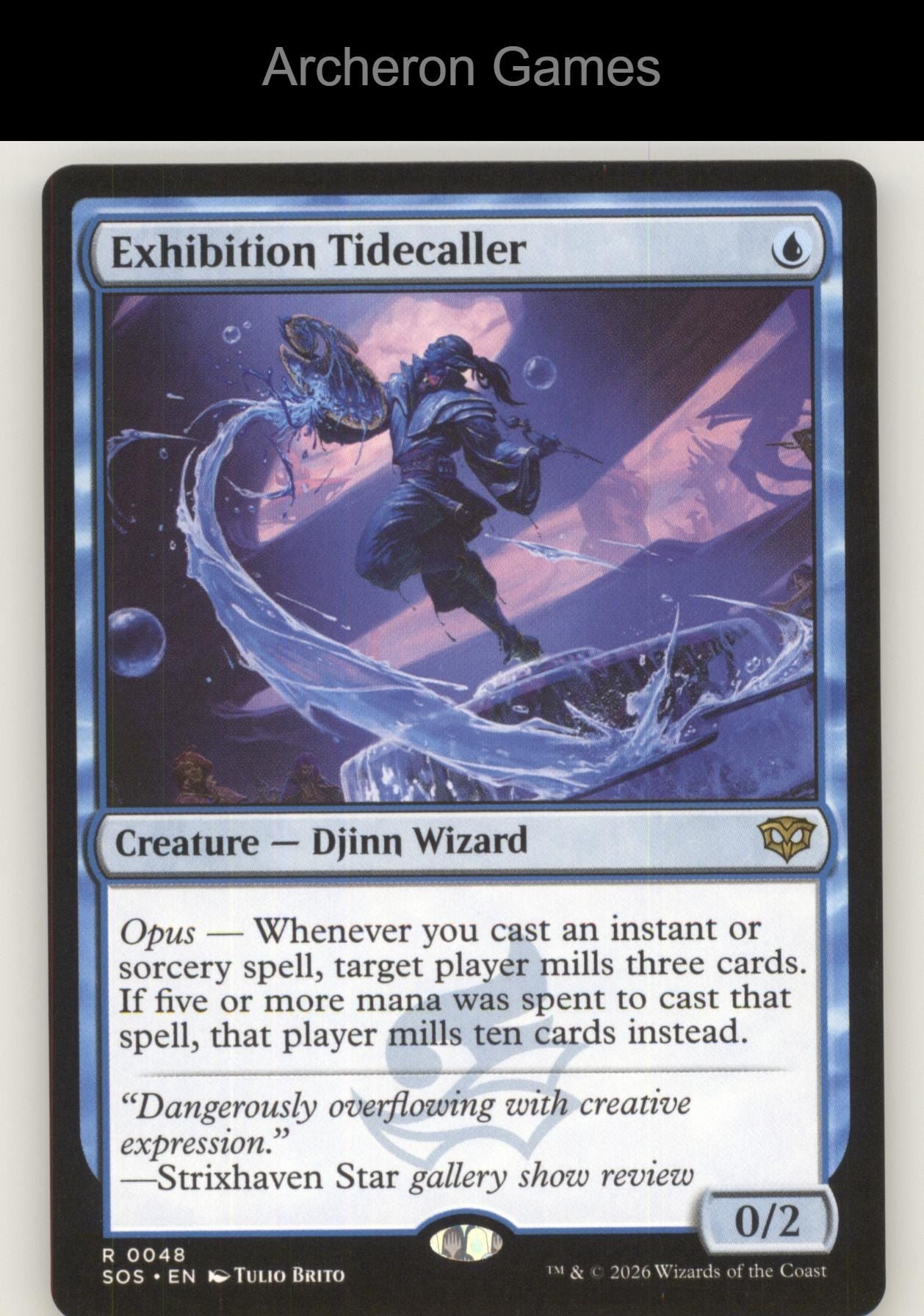Exhibition Tidecaller SOS 48 R MTG Card Secrets of Strixhaven